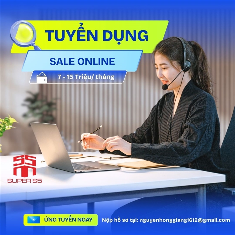 TUYỂN DỤNG CHUYÊN VIÊN KINH DOANH ONLINE - THU NHẬP HẤP DẪN, LƯƠNG CĂN KPI + HOA HỒNG