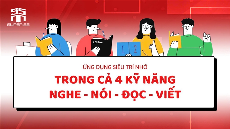 ỨNG DỤNG SIÊU TRÍ NHỚ TRONG CẢ 4 KỸ NĂNG NGHE – NÓI – ĐỌC – VIẾT