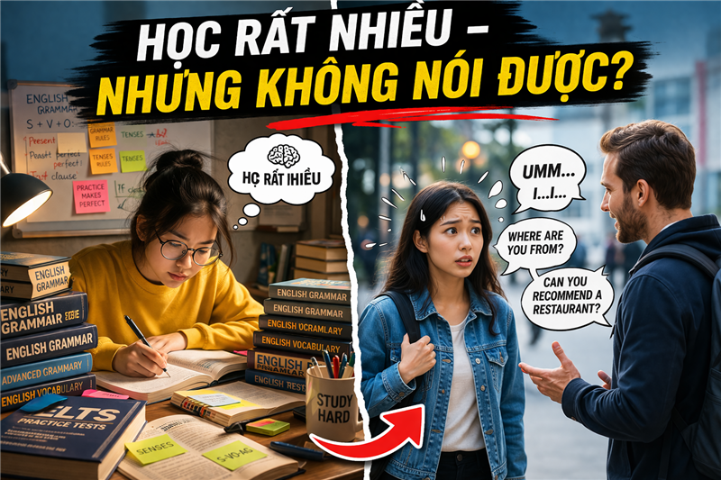 VÌ SAO HẦU HẾT NGƯỜI HỌC TIẾNG ANH KHÔNG GIAO TIẾP ĐƯỢC?