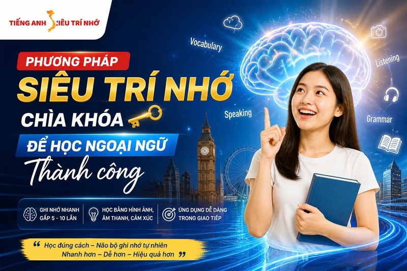 PHƯƠNG PHÁP SIÊU TRÍ NHỚ – CHÌA KHÓA ĐỂ HỌC NGOẠI NGỮ THÀNH CÔNG.