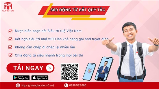 APP 360 ĐỘNG TỪ BẤT QUY TẮC