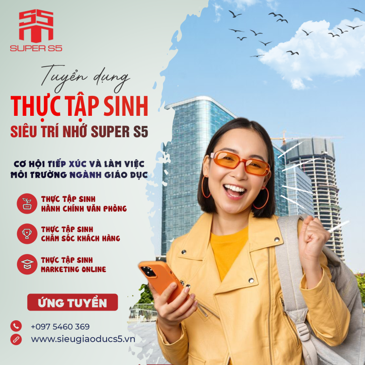 Tuyển dụng thực tập sinh siêu trí nhớ tại Super S5